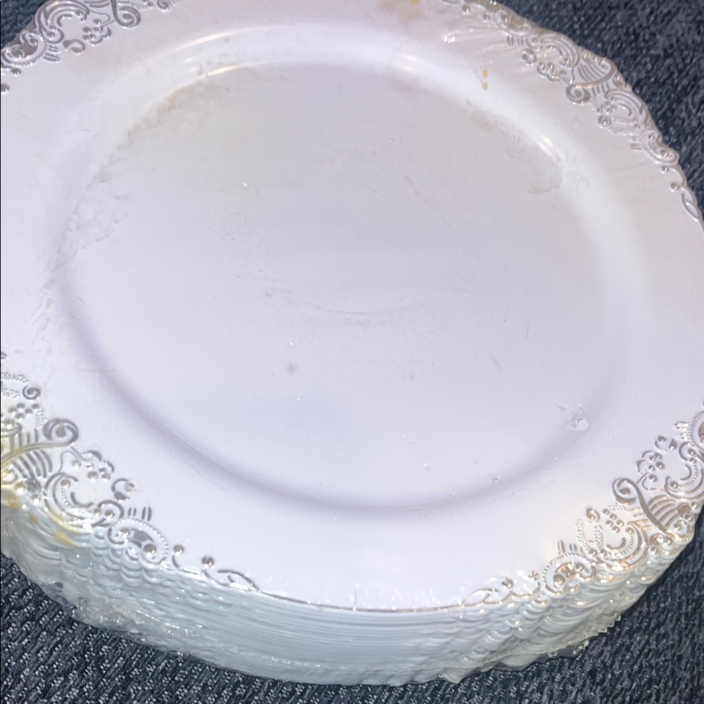 Classic White Decorative Charger Plate - Elegant Home Dining Accent